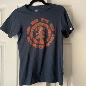 Boys large Element river rats short sleeve t-shirt. The color is a dark blue.